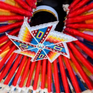 Bright, handcrafted celebration piñata in a playful, colorful style